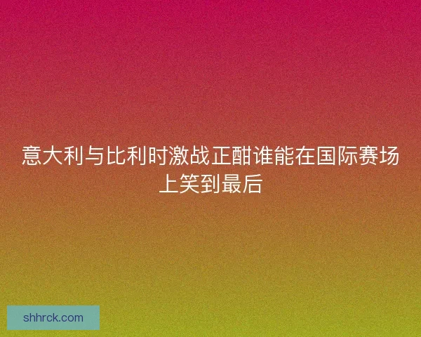 意大利与比利时激战正酣谁能在国际赛场上笑到最后