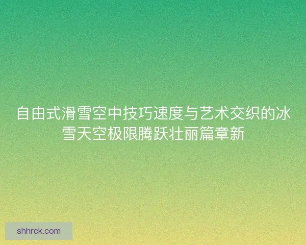 自由式滑雪空中技巧速度与艺术交织的冰雪天空极限腾跃壮丽篇章新